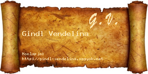 Gindl Vendelina névjegykártya